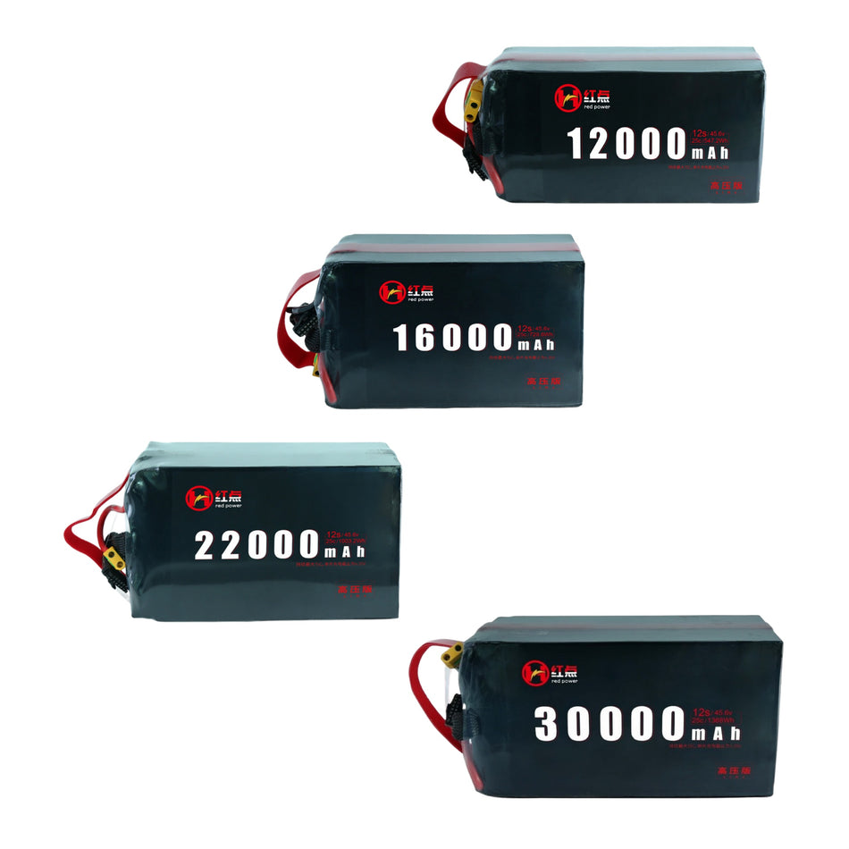 RED /Lithium-Polymer Battery/ 12S 25C High rate battery 12Ah~30Ah - Unmanned RC