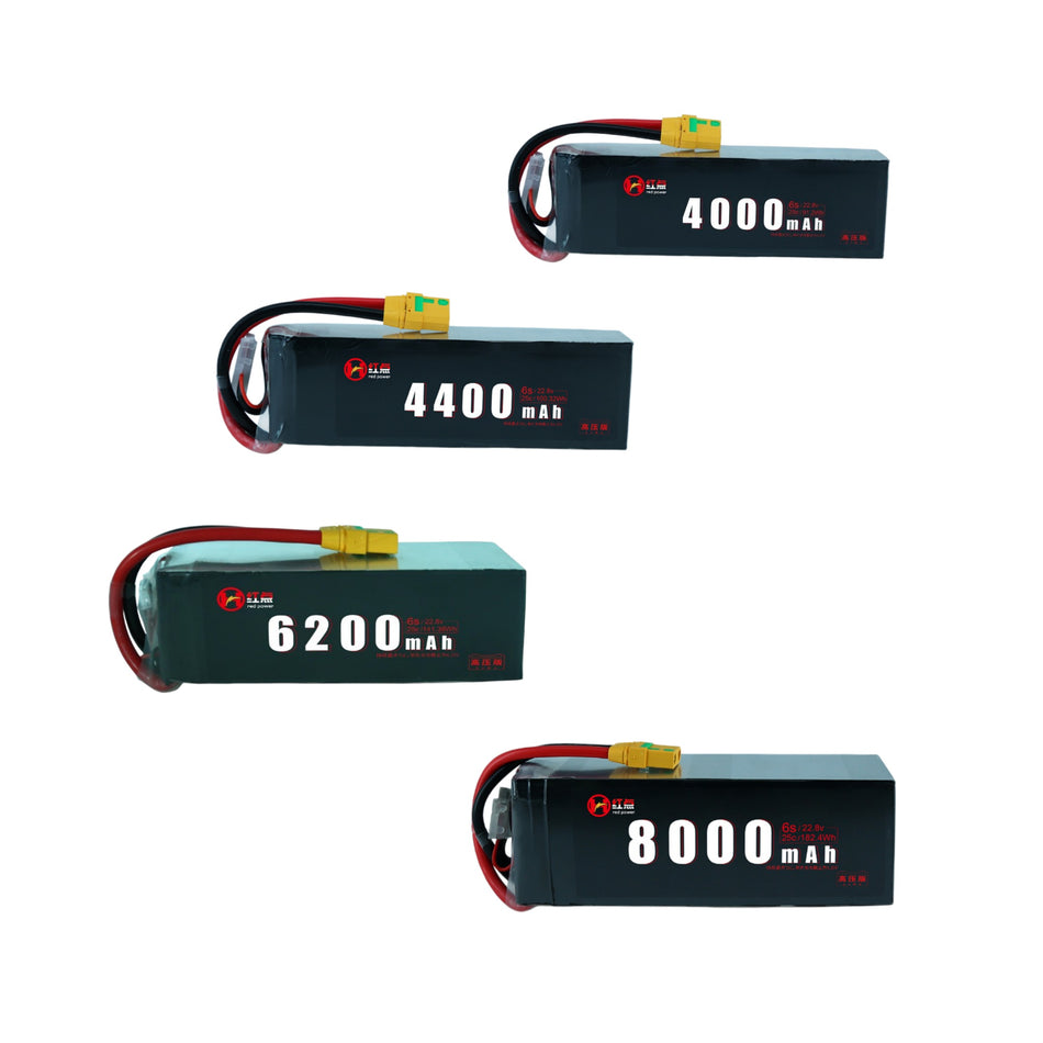 RED /Lithium-Polymer Battery/ 6S 25C High rate battery 4Ah~8Ah - Unmanned RC