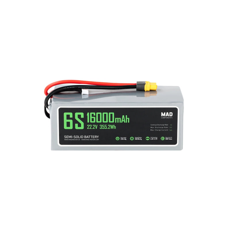 MAD 6S 16Ah Solid State Lithium-ion Battery - Unmanned RC