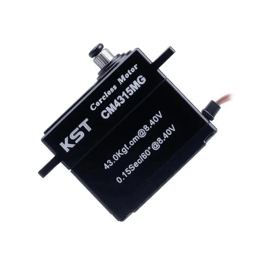 KST CM4315MG Coreless Metal Gear Servo IP65 Waterproof 43Kgf.cm 0.15sec/60° for 1/10 Scale RC Rock Crawler and 1/7th 1/8th Scale RC Monster Truck & Buggy - Unmanned RC