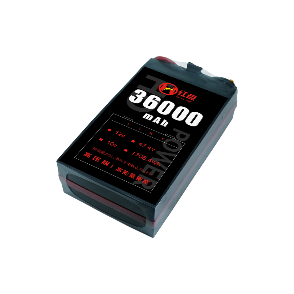 RED /Lithium-Polymer Battery/ 12S High energy density & HV 4.45V battery 22Ah~43Ah - Unmanned RC