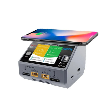 MAD - HOTA D6 Pro 325W 15A 1-6S Dual Channel AC/DC Smart Charger w/ Wireless Charging - XT60 - Unmanned RC