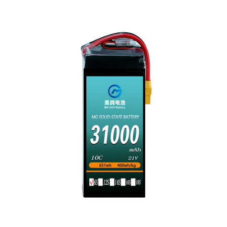 MG UAV Solid-State Battery:31AH, 6S 21v-400wh/kg  High-load, large-capacity, long-lasting low-temperature battery - Unmanned RC