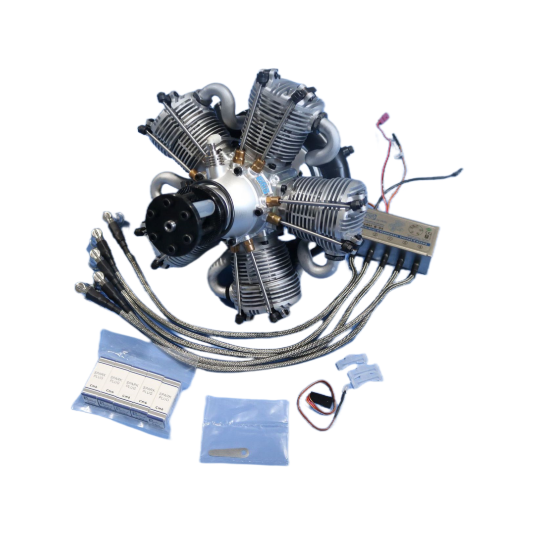 エンジン飛行機ラジコンgiles f.air  hokusei model NGH GF150R5 five-cylinder star four-stroke gasoline engine
