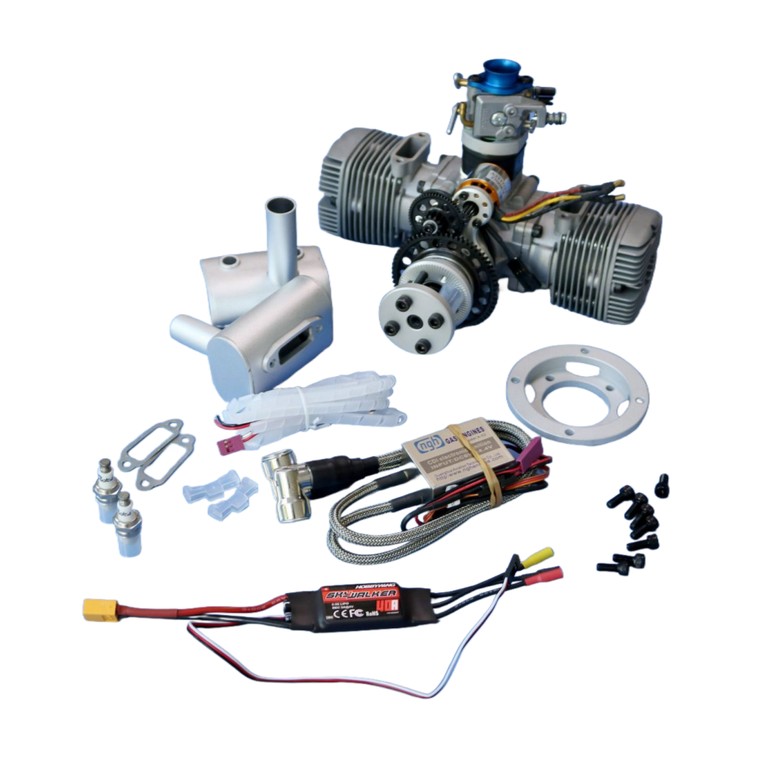 NGH GTT70-E Horizontally-opposed twin-cylinder 2-strokr gasoline engine - Unmanned RC
