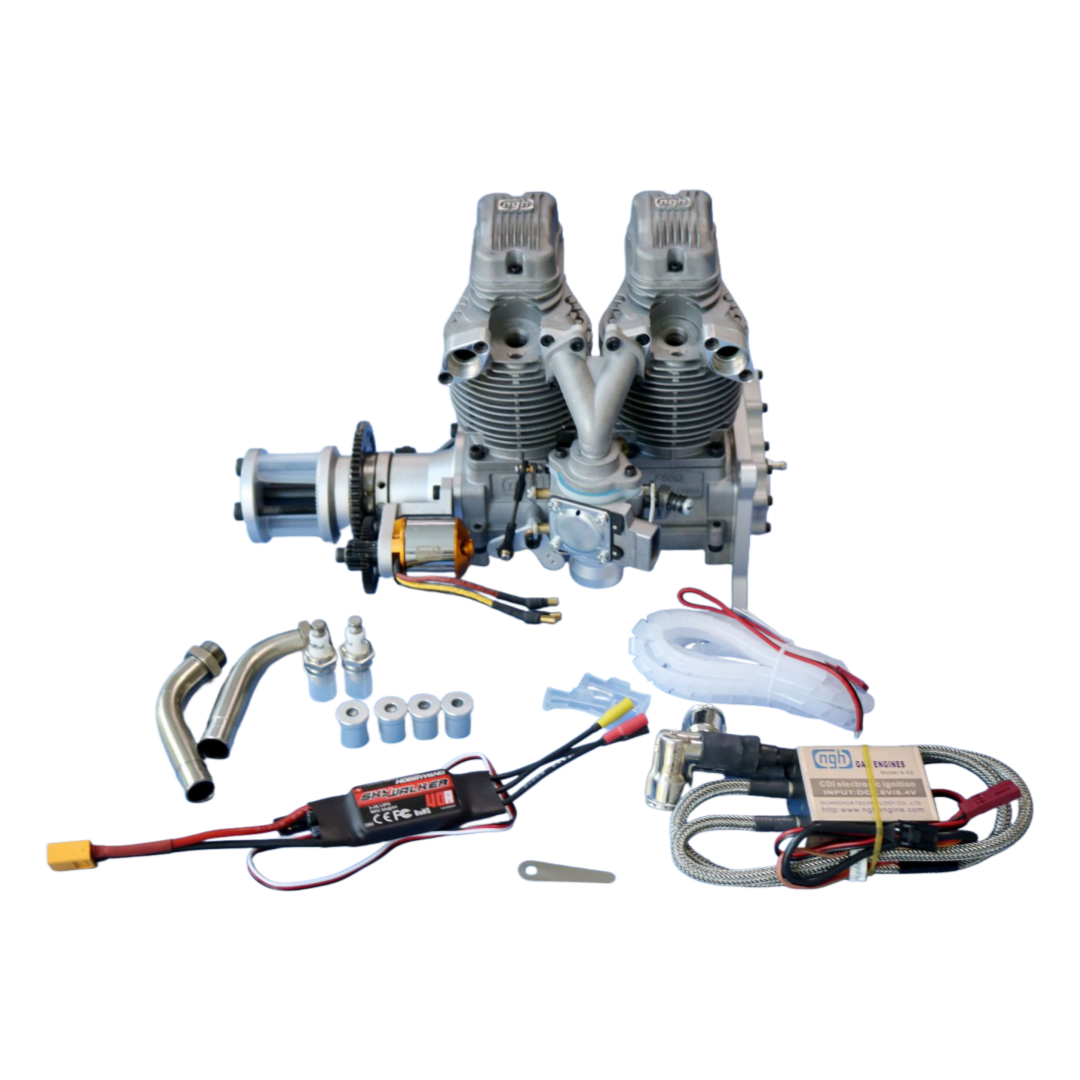 NGH GF60i2-E Linear double cylinder 4-stroke gasoline engine with electric starter - Unmanned RC