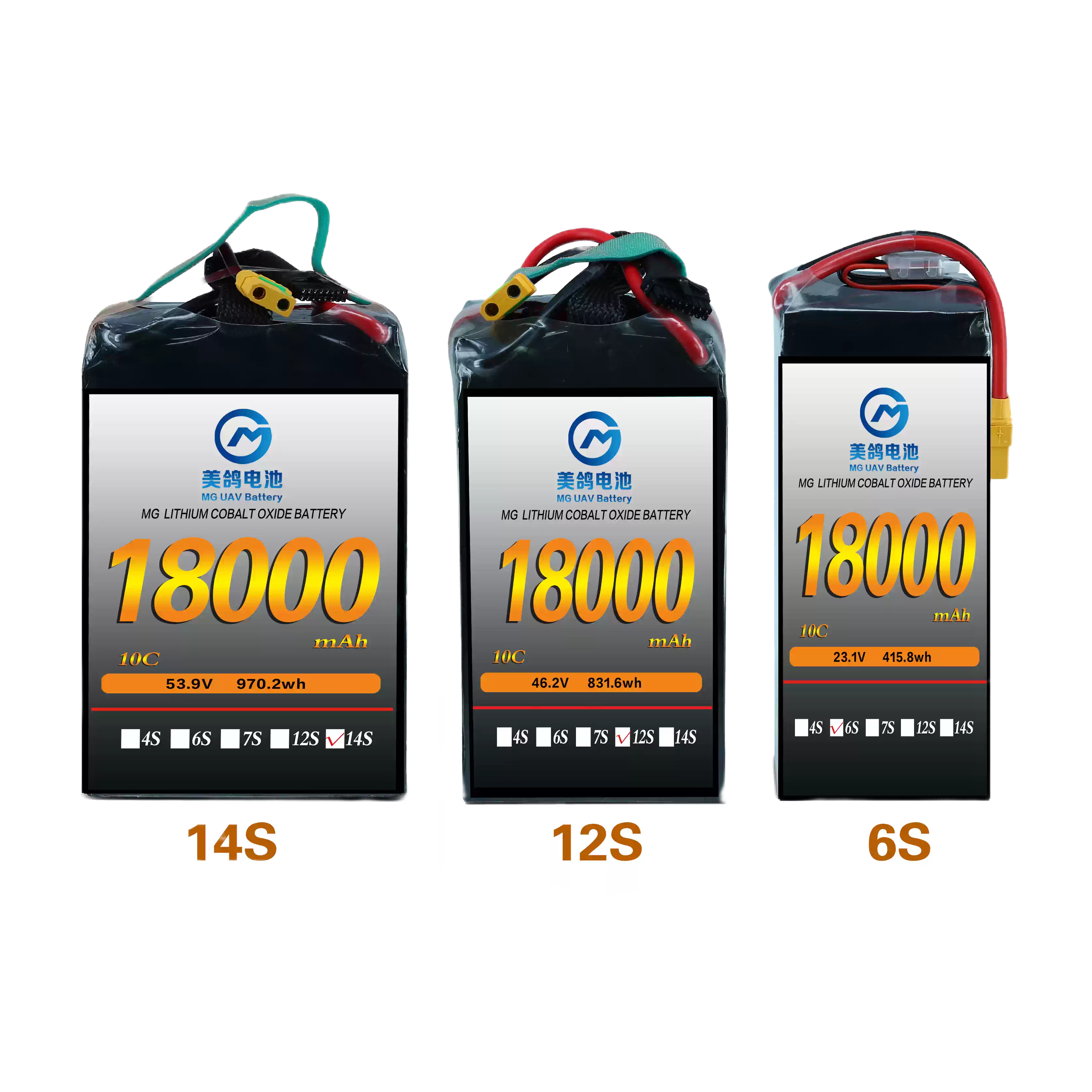 MG Lithium Cobalt Oxide Battery:6S/12S/14S 18000mAh 10C high density drone battery for heavy-duty drones uav - Unmanned RC