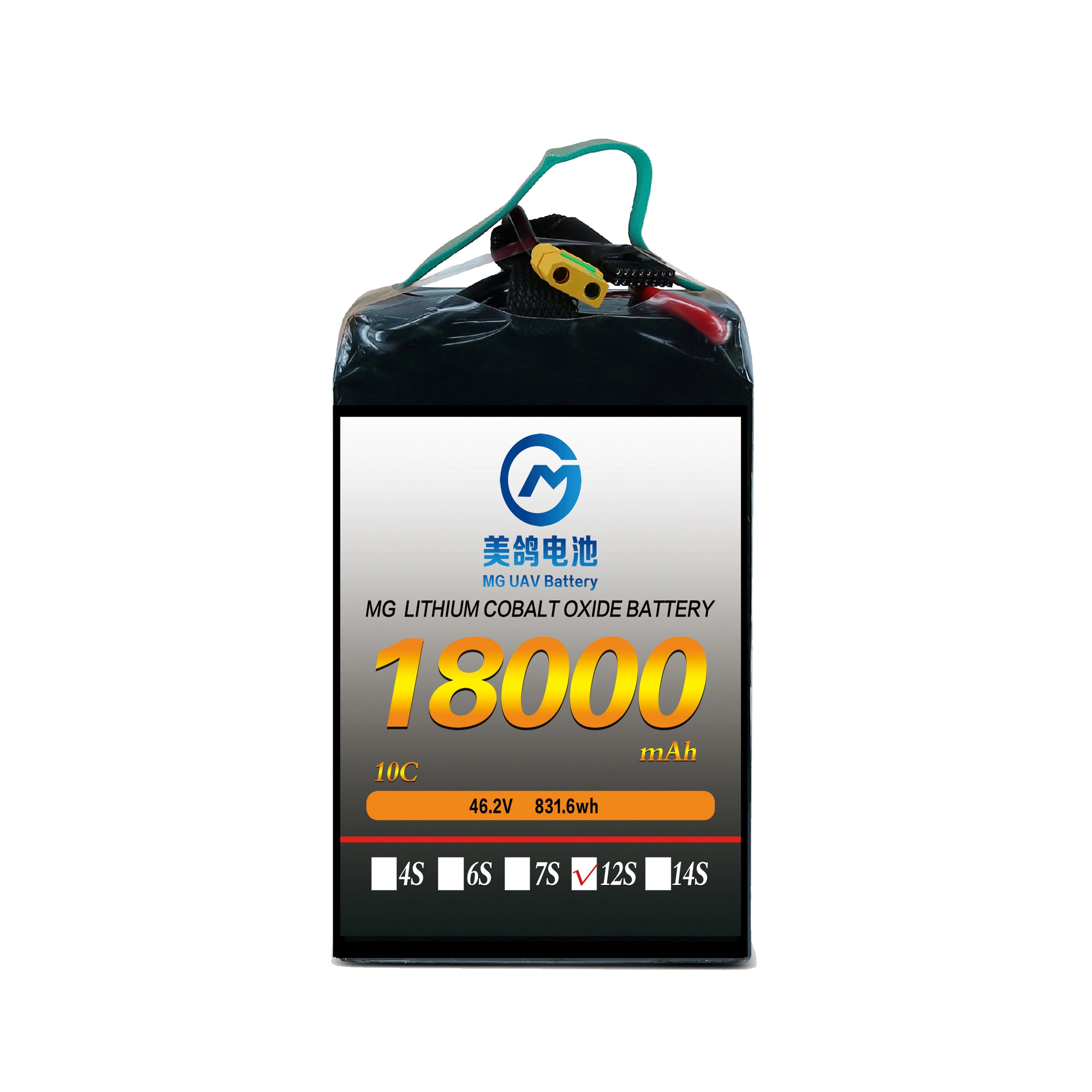 MG Lithium Cobalt Oxide Battery:6S/12S/14S 18000mAh 10C high density drone battery for heavy-duty drones uav - Unmanned RC