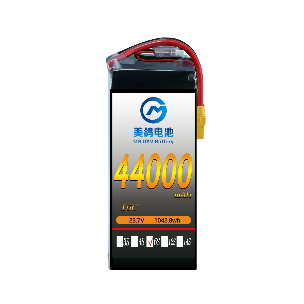 MG High Energy Density Battery:6S/12S/18S 44000mAh 15C Lithium Polymer Battery for Drone Aircraft Remote Control Battery - Unmanned RC