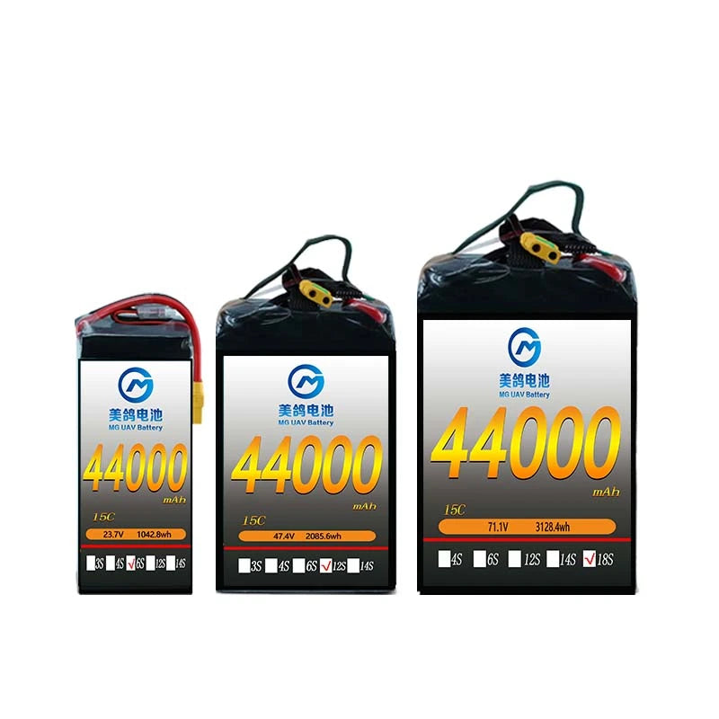 MG High Energy Density Battery:6S/12S/18S 44000mAh 15C Lithium Polymer Battery for Drone Aircraft Remote Control Battery - Unmanned RC