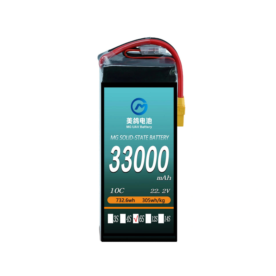 MG UAV Solid-State Battery:6S/12S/14S/18S 33000mAh  10C for  uav drone airplane rc - Unmanned RC