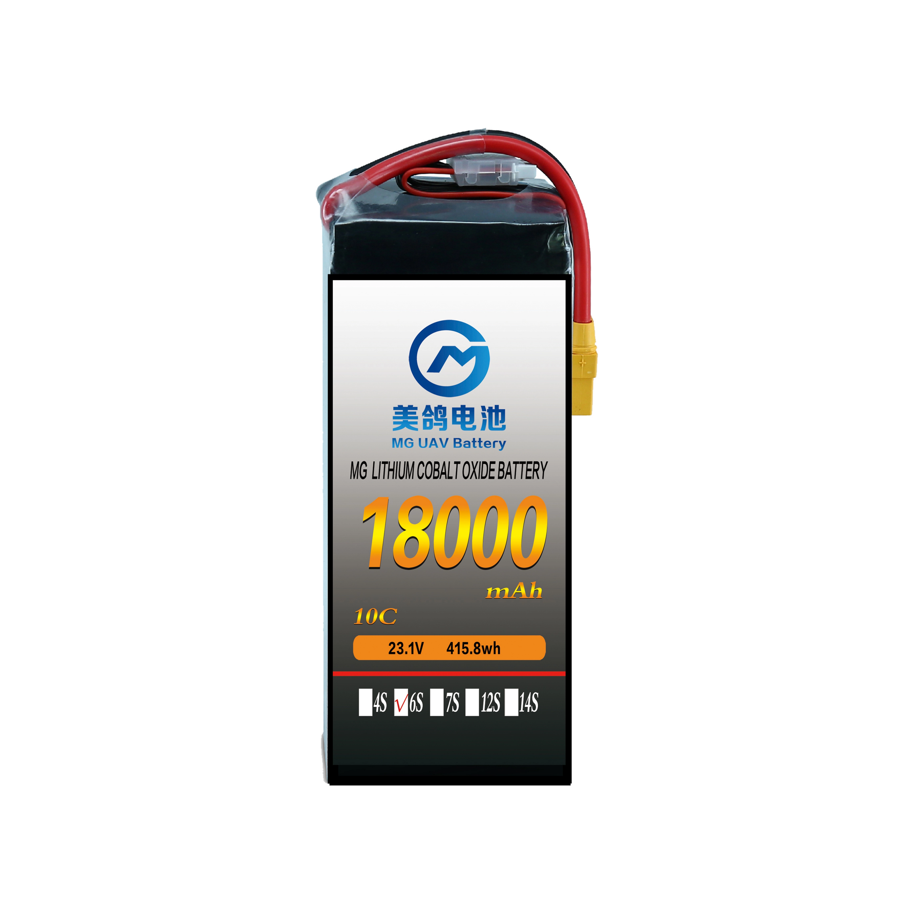 MG Lithium Cobalt Oxide Battery:6S/12S/14S 18000mAh 10C high density drone battery for heavy-duty drones uav - Unmanned RC