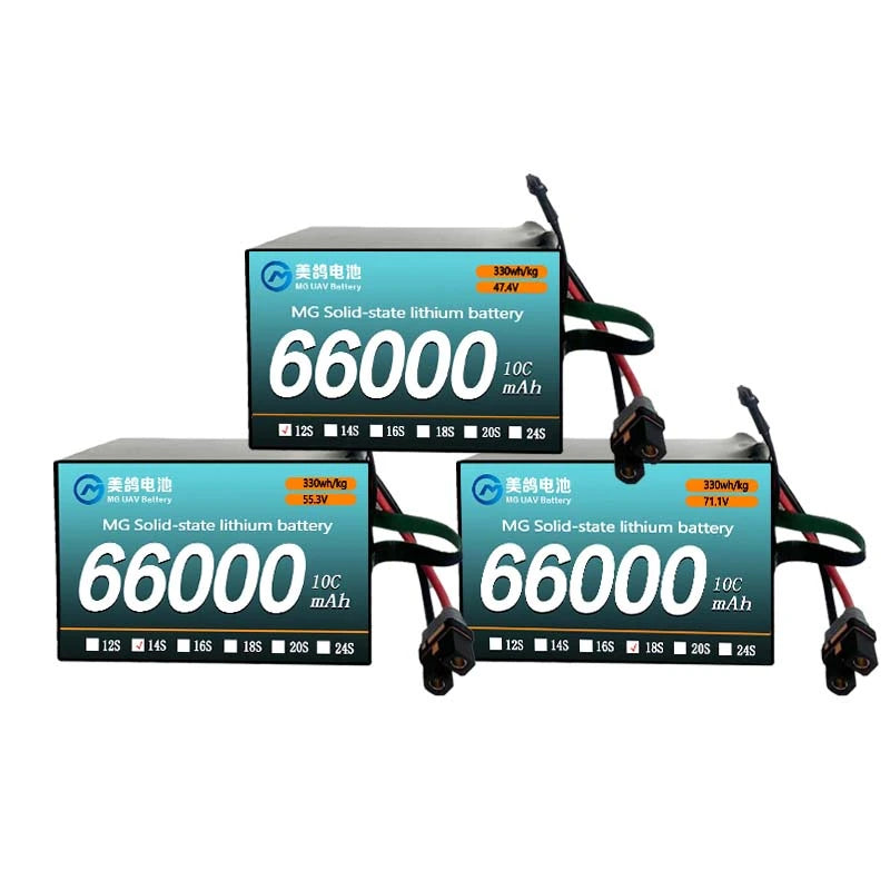 MG Solid state LIPO Battery:6S/12S/14S/18S 66000mAh 10C high density drone battery for heavy-duty drones uav - Unmanned RC