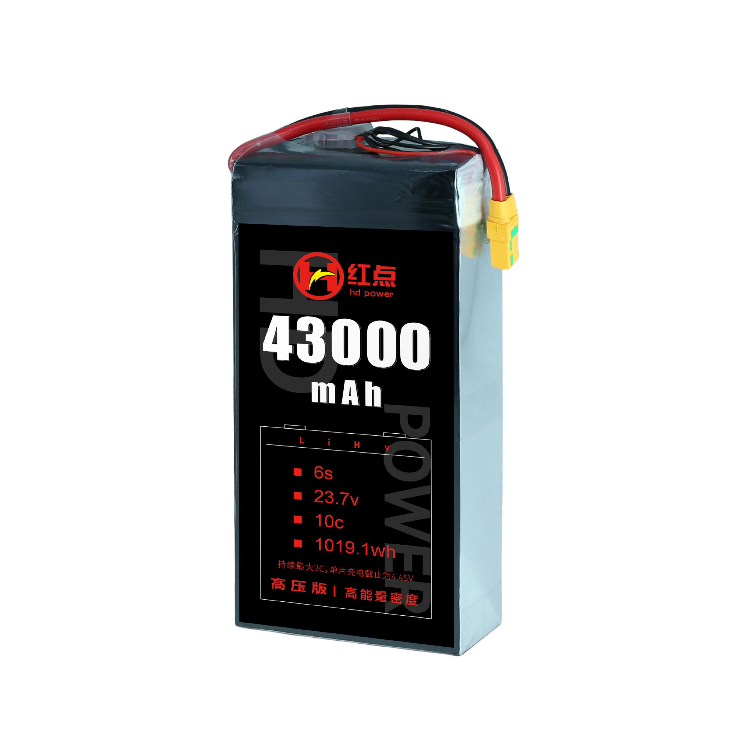 RED /Lithium-Polymer Battery/ 6S High energy density & HV 4.45V battery 22Ah~43Ah - Unmanned RC