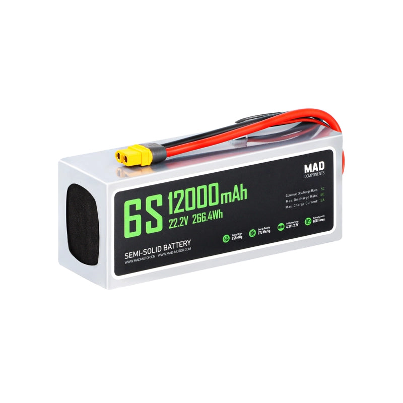 MAD 6S 12Ah Solid State Lithium-ion Battery - Unmanned RC
