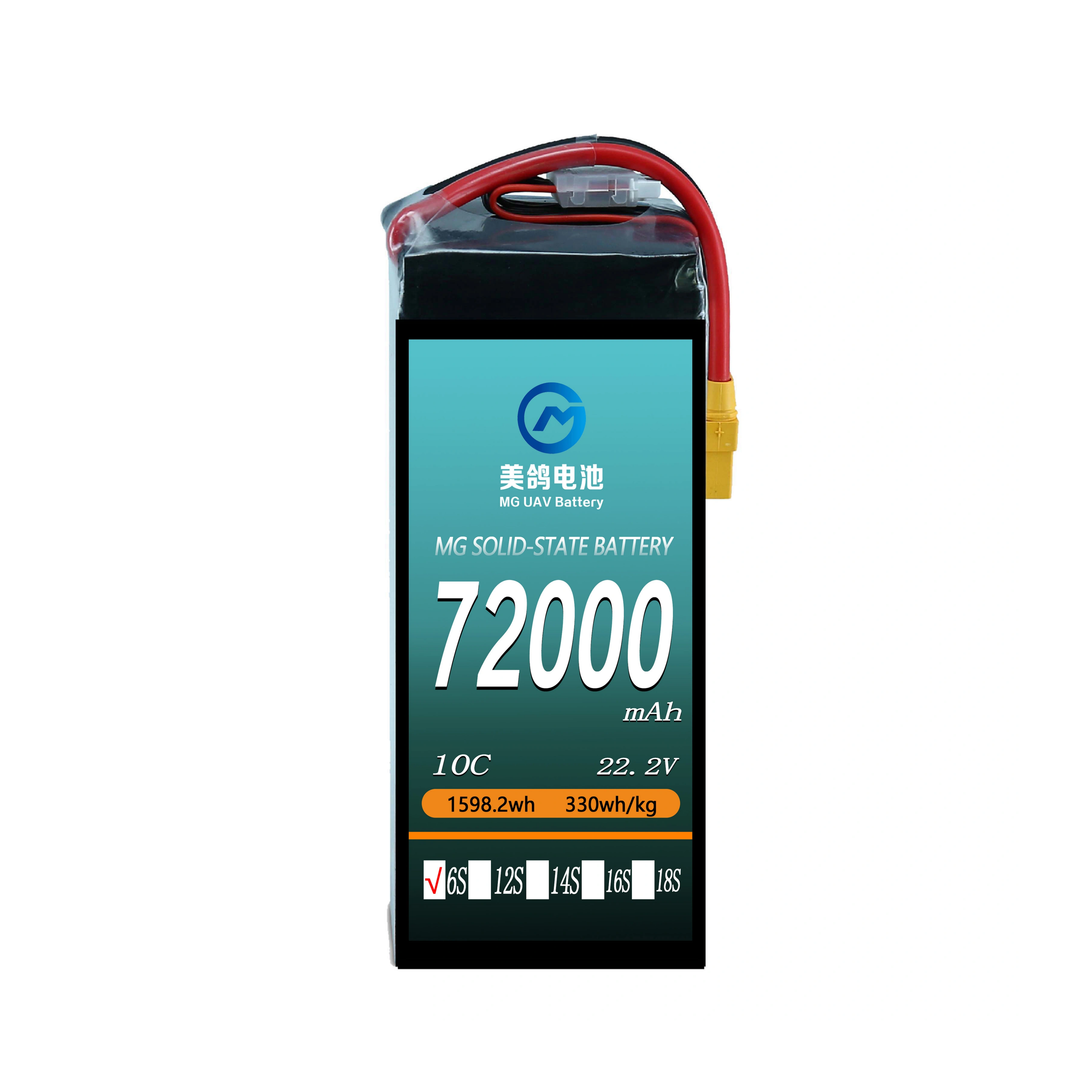 MG UAV Solid-State Battery:6S/12S/14S/18S 72000mAh  10C for Heavy-Load & Long-Endurance UAVs - Unmanned RC