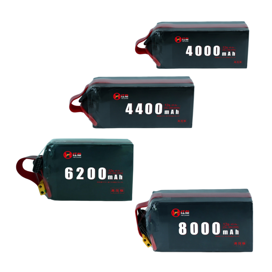 RED /Lithium-Polymer Battery/ 12S 25C High rate battery 4Ah~8Ah - Unmanned RC